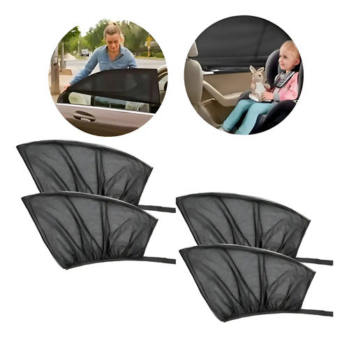 X4 Parasol Auto Cortina Para Ventanillas Laterales