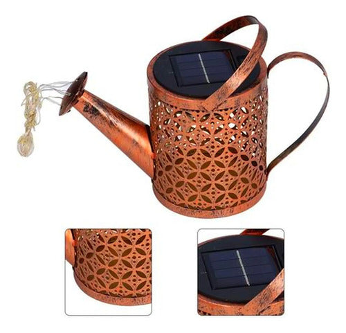 X2 Adorno Regadera Decorativa Para Jardin Exterior Solar Amarillo Cálido