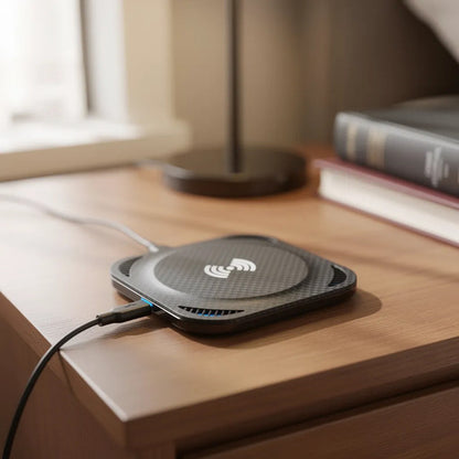 Cargador Base Carga Inalambrica 15w Celular Usb Rapido Qi Aleatorio - 2 Colores