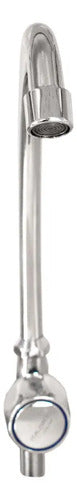 Grifo Cocina Mesada Unitaria Metal Agua Fria Brazo Alto