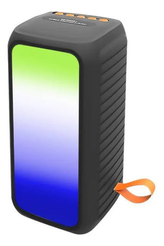 Parlante Bluetooth Portátil Tws Usb Tf Fm Full Led Rgb 5w Negro