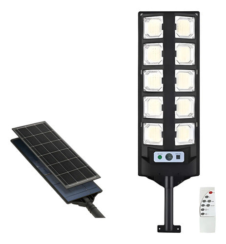 Foco Solar Reflector Led Exterior Sensor De Movimiento 1000w Negro Blanco
