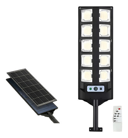 Foco Solar Reflector Led Exterior Sensor De Movimiento 1000w Negro Blanco