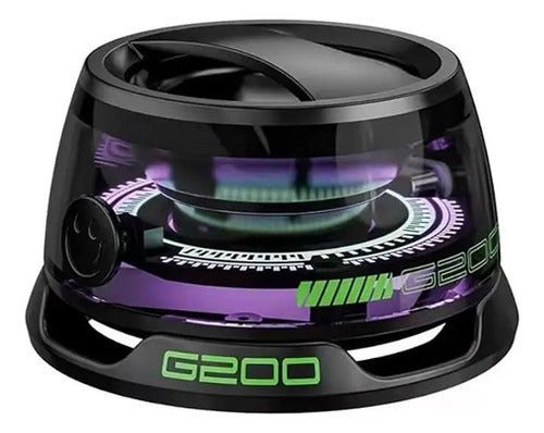 Parlante Mini Magnetico Portatil Bluetooth Con Luces Led Rgb Negro