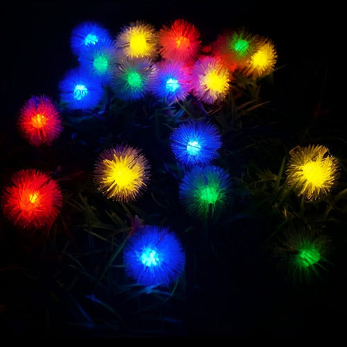 Guia Solar Guirnalda Luces Led Calidas Y Rgb Lamparas 5 Mts