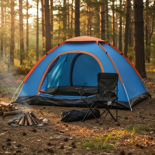Carpa 6 Personas Iglu 220x250cm + 4 Sillas Plegables Camping Varios