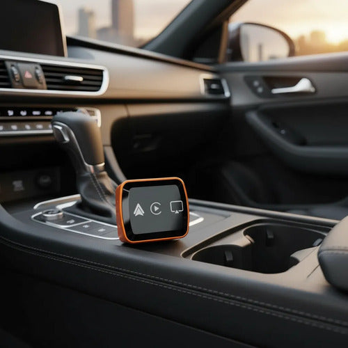 Adaptador Carplay Android Auto Inalámbrico Bluetooth Wifi Naranja