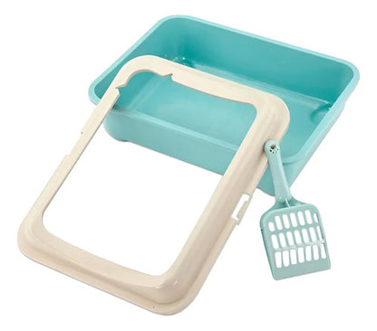 Arenero Para Gato Rectangular Bandeja Sanitaria Con Pala Blanco