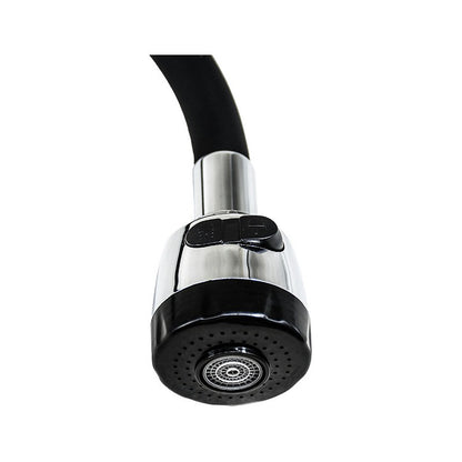 Canilla Cocina Pared Grifo Mesada Monocomando Flexible Negro