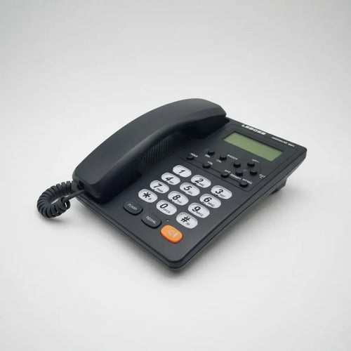 Telefono Fijo Con Captor De Llamadas Numeros Grandes Negro
