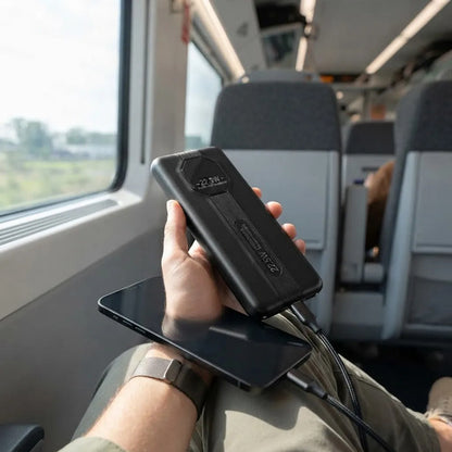 Power Bank 10000mah 22.5w Cables Integrados Carga Rápida Negro