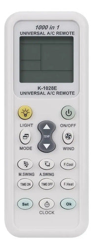 Control Remoto De Aire Acondicionado Universal Blanco