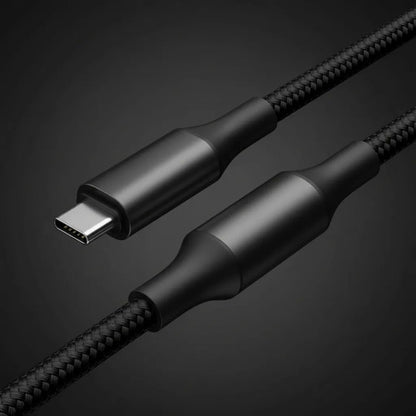 Cable Usb Tipo C A Ios Reforzado Carga Y Datos 1 Metro Nylon Negro