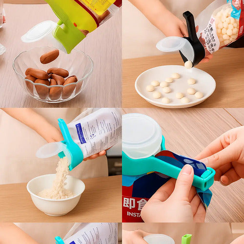 X2 Clip Para Sellar Bolsas Alimento Cierra Facil Con Tapa