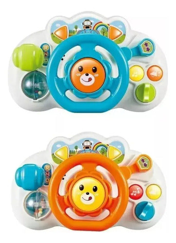 Juguete Infantil Didactico Volante Con Luz Y Sonido De Niños