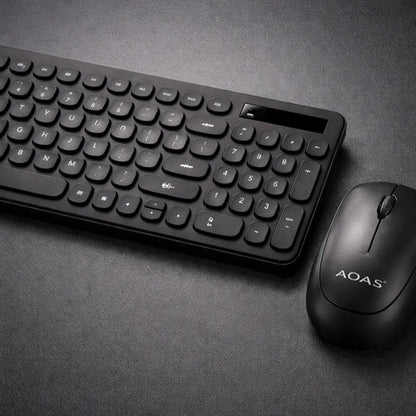 Combo Kit Teclado Mouse Pc Notebook Oficina Inalambrico Usb Negro