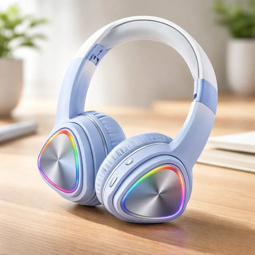 Auricular Inalámbrico Rgb Con Usb Tf 3.5 Vincha Ajustable Variedad De Colores