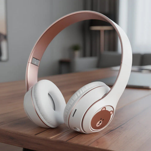 Auricular Bluetooth Oso Plegable Manos Libres Mic Stereo Aleatorio