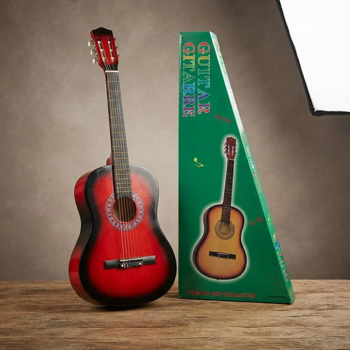 Guitarra Clásica Criolla 38 Pulgadas Madera 6 Cuerdas 97cm Bordó