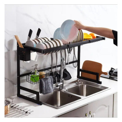 Escurridor Cocina Secaplatos Cubiertero + 5 Paños Microfibra
