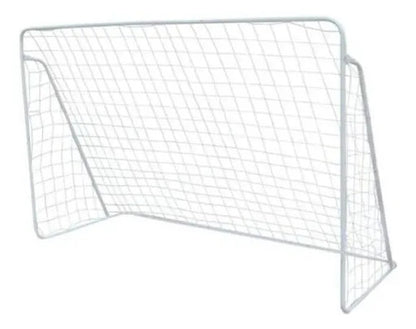Arco De Fútbol Acero Resistente Red Y Estacas 213x150x75cm Blanco