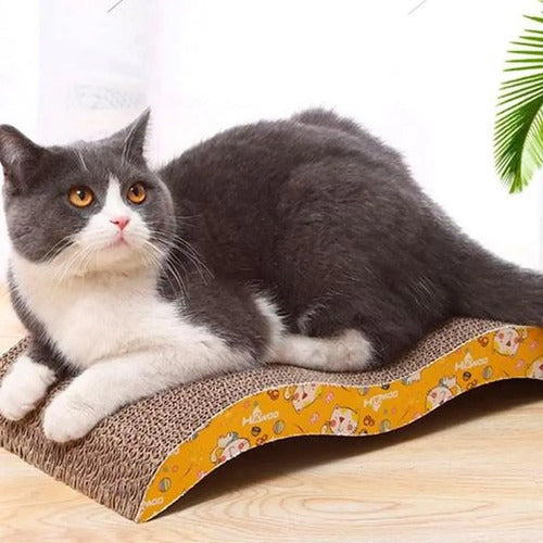 Rascador Gatos Rectangular Ondeado Corrugado De Carton Varios