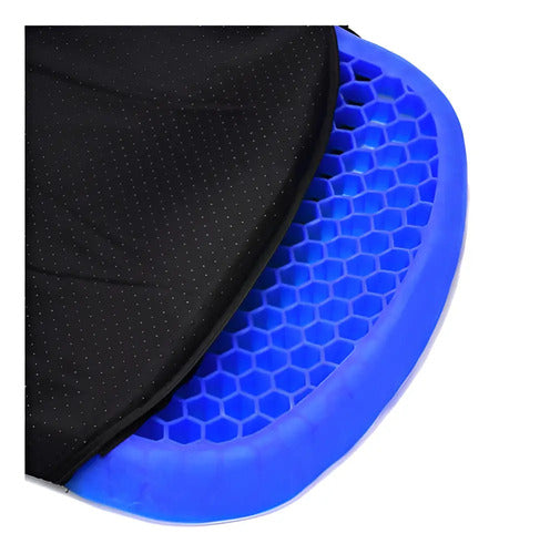 Cojín Silicona Asiento Gel Confortable Lavable Portátil Azul