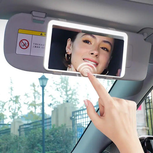 Espejo Para Maquillaje Con Luz Led Tactil Para Auto Varios