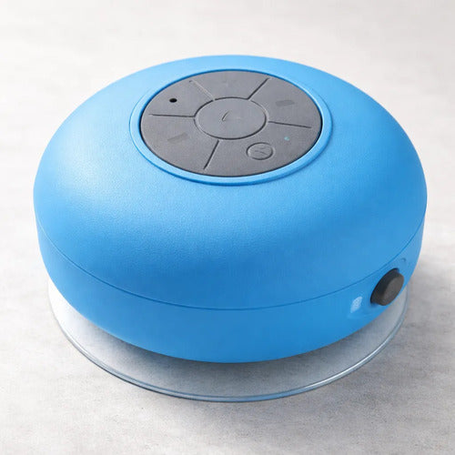 Parlante Resistente Al Agua Bluetooth Para Ducha Con Ventosa Azul