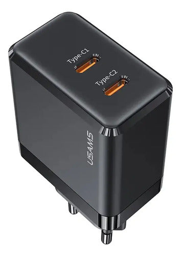 Cargador Pared 40w Tipo C Usb C Carga Rapida Negro Negro
