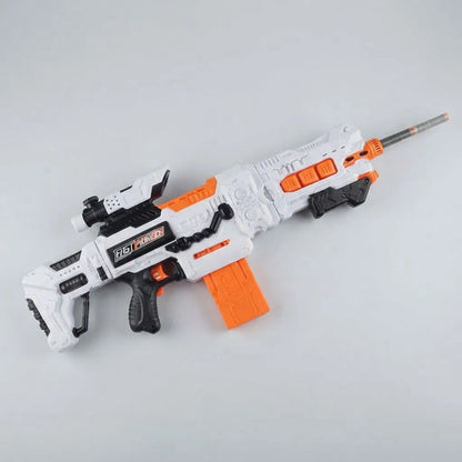 Blaster Rifle Eléctrico Automático 36 Dardos De Espuma Gel Blanco