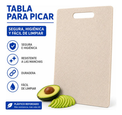 Tabla Plástico Reforzado 35x23.5cm Picar Granito Antimanchas Granito Beige