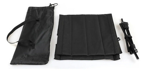 Silla Plegable Playa Camping Respaldo Bolso Portatil 100cm Negro