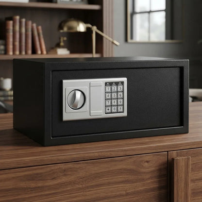 Cofre Caja Fuerte Seguridad Digital Electrónico Acero Llaves Negro