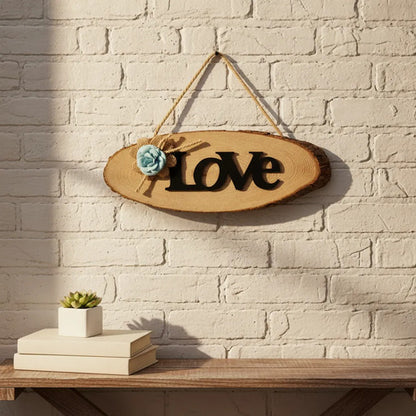 Adorno Cartel Decorativo Love De Madera 30x12cm Love