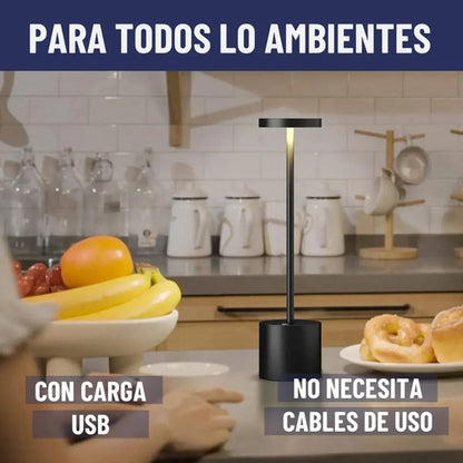 Lampara Escritorio Led Usb Recargable Portatil Negra Negro Varios