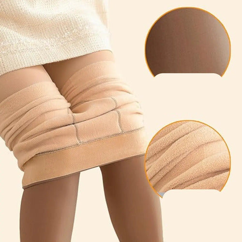 Medias Corderito Mujer Termicas Can Can Forradas Talle Unico