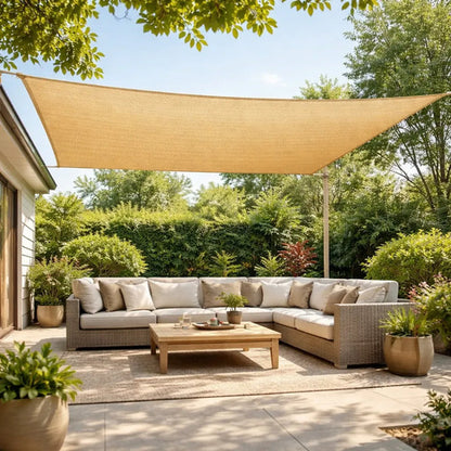Toldo Malla Media Sombra Rectangular Reforzado 3x4 Metros Beige
