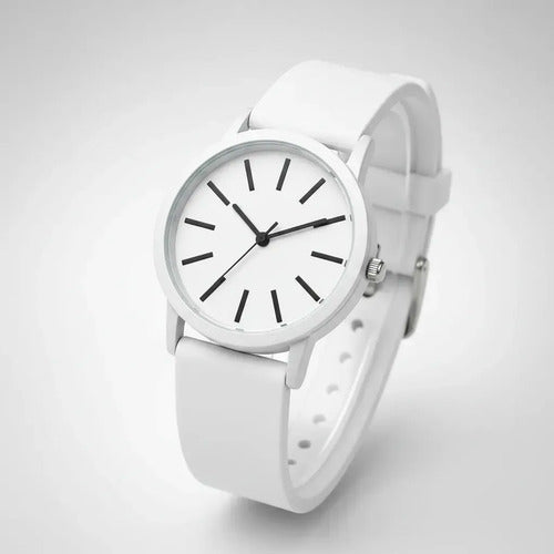 Reloj De Pulsera Analógico Correa De Colores Diseño Casual Verde