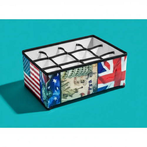 Organizador Tela Divisiones Ropa Interior Bolsa Al Vacío Multicolor