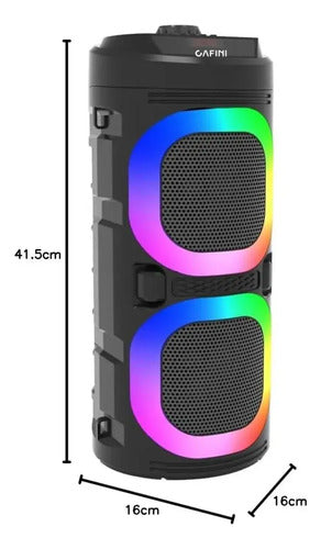 Parlante Portátil Con Control Bluetooth Bass 10w Led Rgb Negro