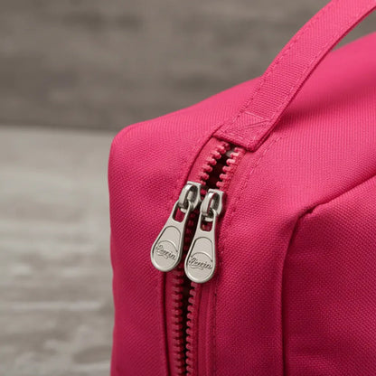 Neceser Organizador Doble Cierre Maquillaje Separador 21cm Fucsia
