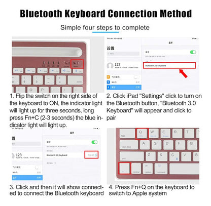 Teclado Inalambrico Tablet Celu Bluetooth Portátil Soporte