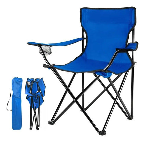 Carpa Camping 3 A 4 Personas + 2 Sillas Plegables Posavasos Aleatorio