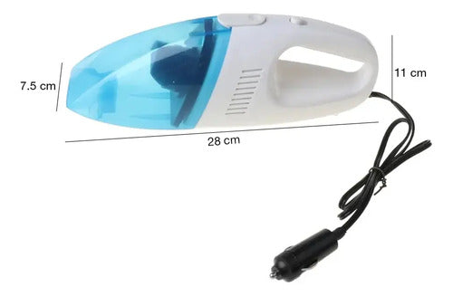 Aspiradora Portatil Para Auto 12v De Mano Con Cable Compacta Azul Marino