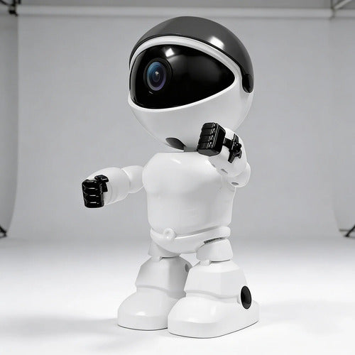 Camara Inteligente Robot Wifi Interior App Android Ios V360p Blanco