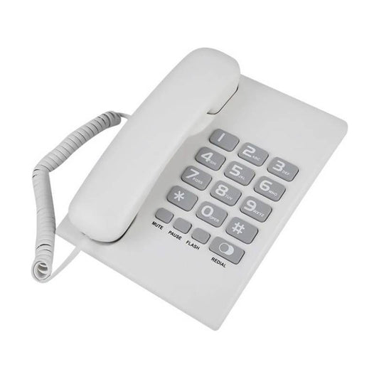 Telefono Fijo Numeros Grandes Colores Blanco Y Negro