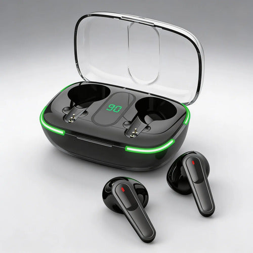 Auriculares Bluetooth Inalámbricos Tws Estuche Display Lcd Negro