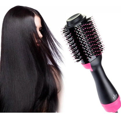 Cepillo Alisador Electrico Peine Cabello 3 En 1 Negro