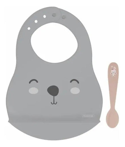 Kit Set Infantil Babero Cuchara Bebé Pack X2 Piezas Hogar Aleatorio